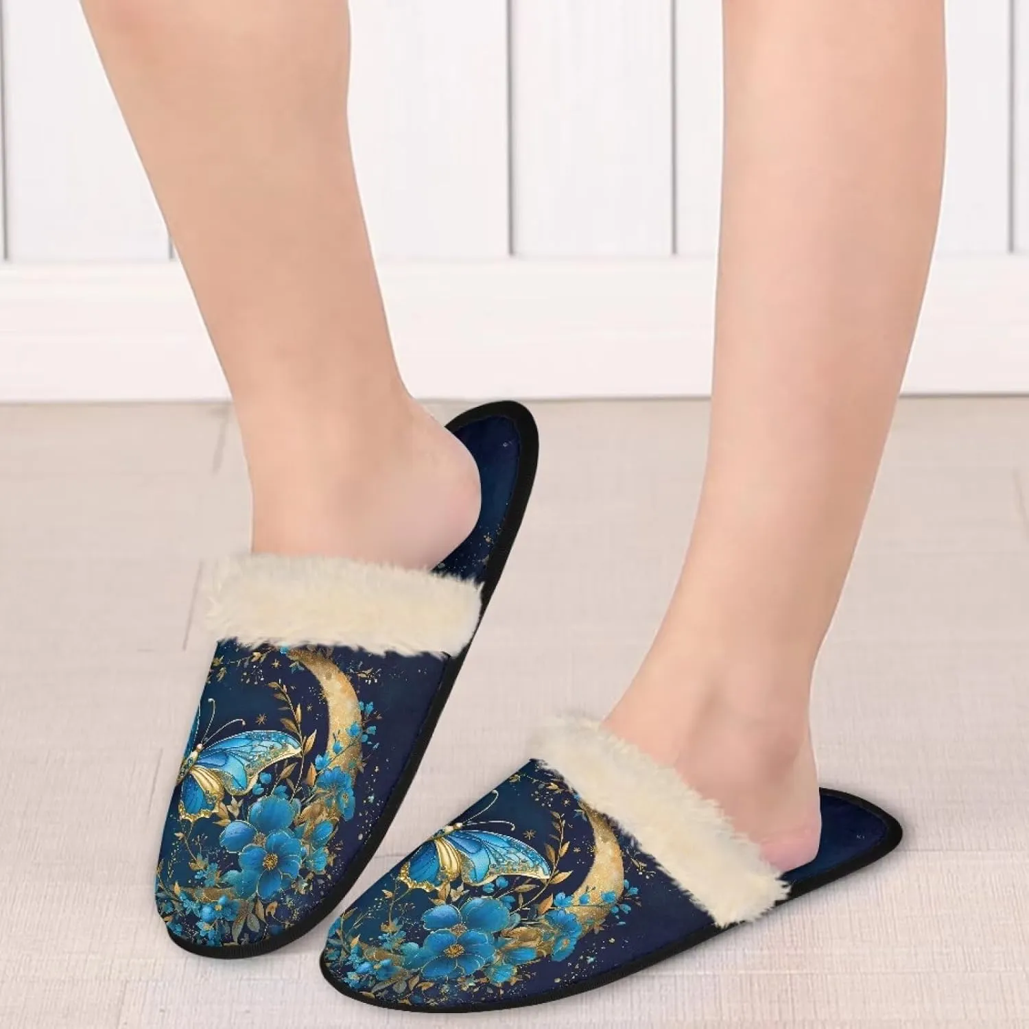 YEXIATODO Comfy House Shoes Women Size X-Small-X-Large for Girls Fuzzy Slippers for Men Cotton Slippers
