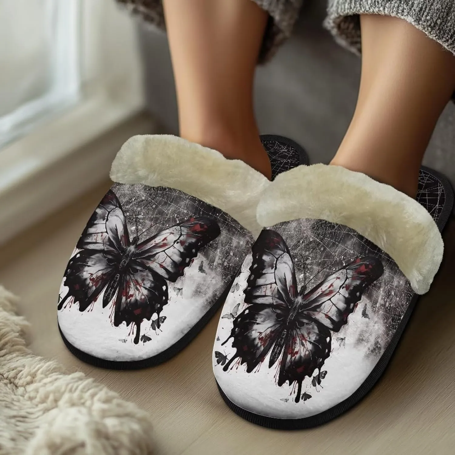 YEXIATODO Comfy House Shoes Women Size XS-XL for Girls Fuzzy Slippers for Men Cotton Slippers