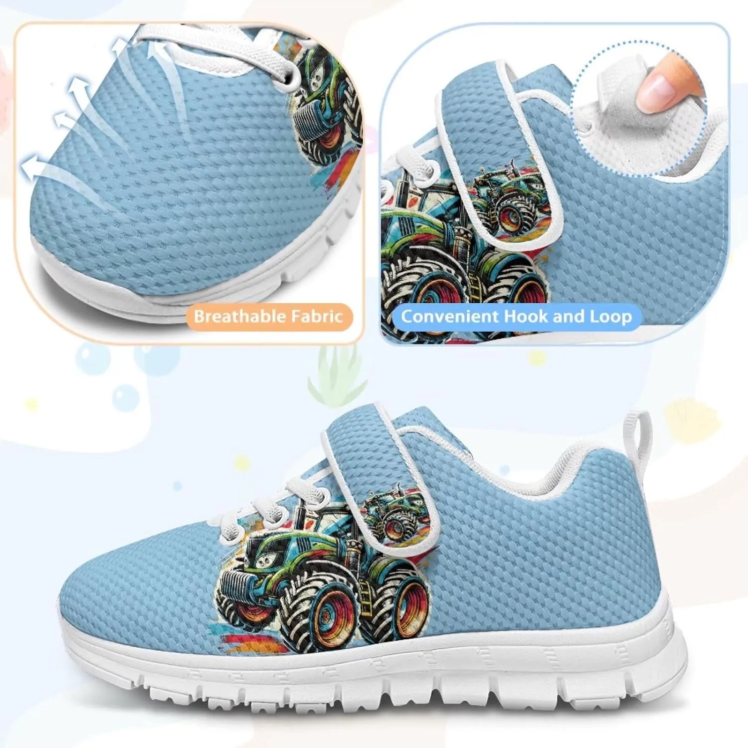 YEXIATODO Girl Boys Slip-On Sneakers Toddler/Little Kid/Big Kid Lightweight Fashion Breathable Tennis Walking Shoes