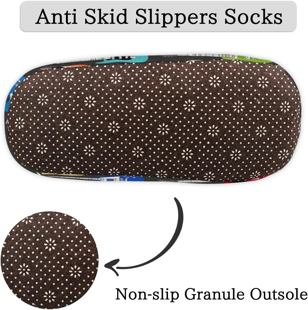 Yzrwebo Slippers for Women Men Indoor Non-Slip Slippers Socks Warm Comfy Soft House Slippers Bedroom Fuzzy Plush Lined House Shoes