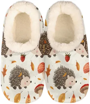 Yzrwebo Slippers for Women Men Indoor Non-Slip Slippers Socks Warm Comfy Soft House Slippers Bedroom Fuzzy Plush Lined House Shoes