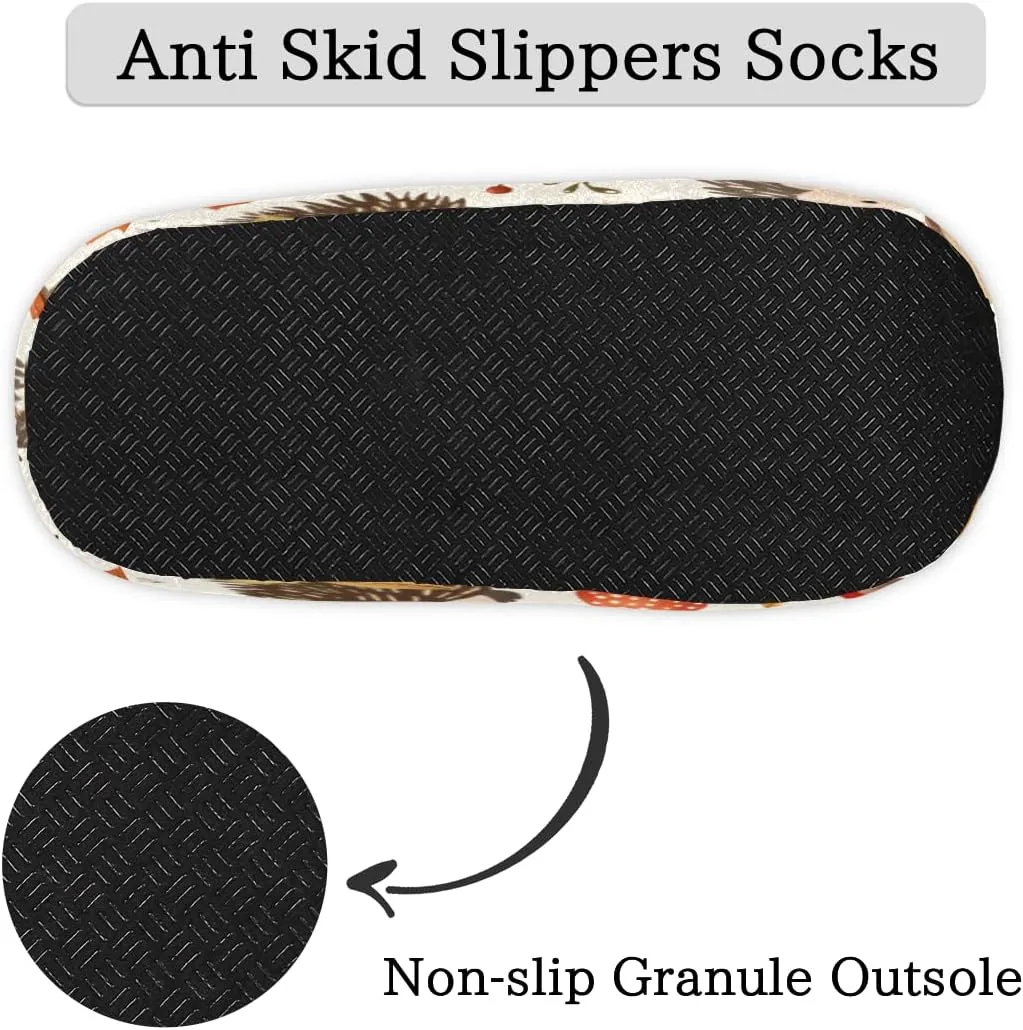 Yzrwebo Slippers for Women Men Indoor Non-Slip Slippers Socks Warm Comfy Soft House Slippers Bedroom Fuzzy Plush Lined House Shoes