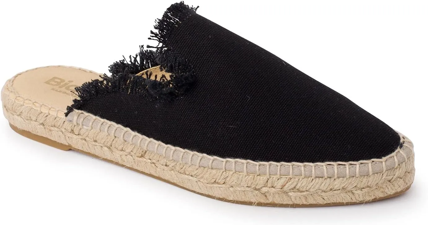 Zaragoza Authentic Spanish Espadrille Flat Slides for Women - Sustainable, Eco Friendly, Vegan Shoes. Classic Style, Organic Cotton Canvas Upper, Comfy Insole, Jute Midsole, Rubber Sole. Made in Spain