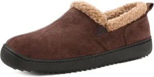 Zizor Men’s Zermatt Plush Suede House Slippers Memory Foam