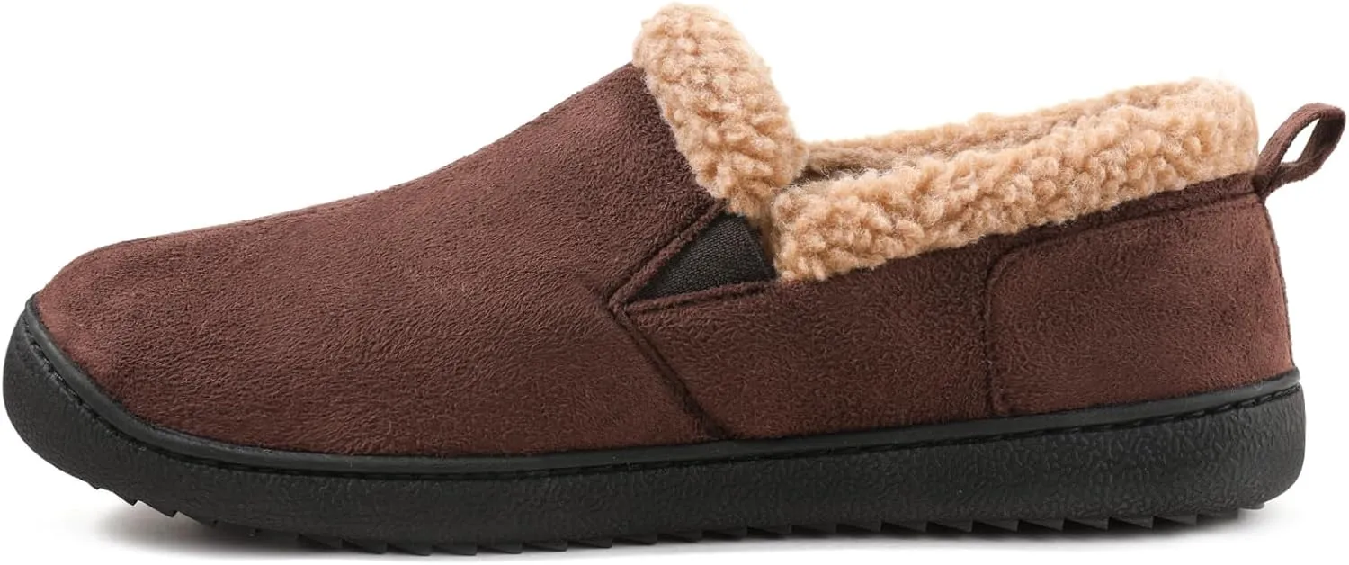 Zizor Men’s Zermatt Plush Suede House Slippers Memory Foam