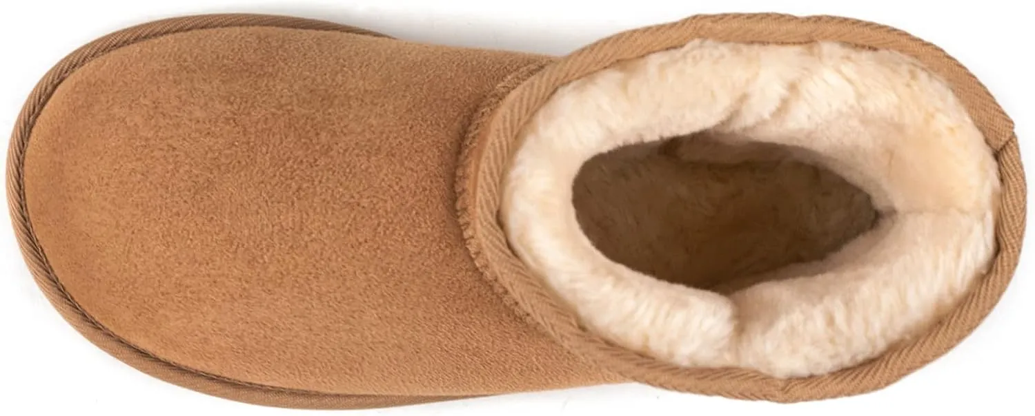 Zizor Women's Cozy Short Bootie Slippers, Winter Warm Hard Bottom House Shoes with Fuzzy Lining